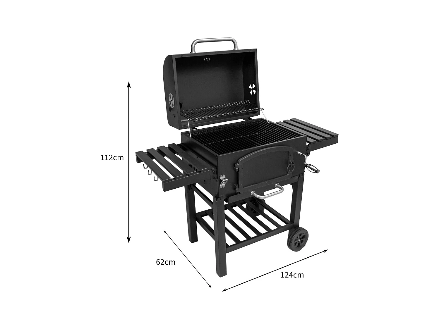 BBQ Grill Rookoven - XL - Zwart