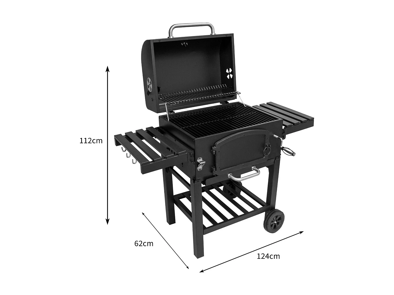 BBQ Grill Rookoven - XL - Zwart