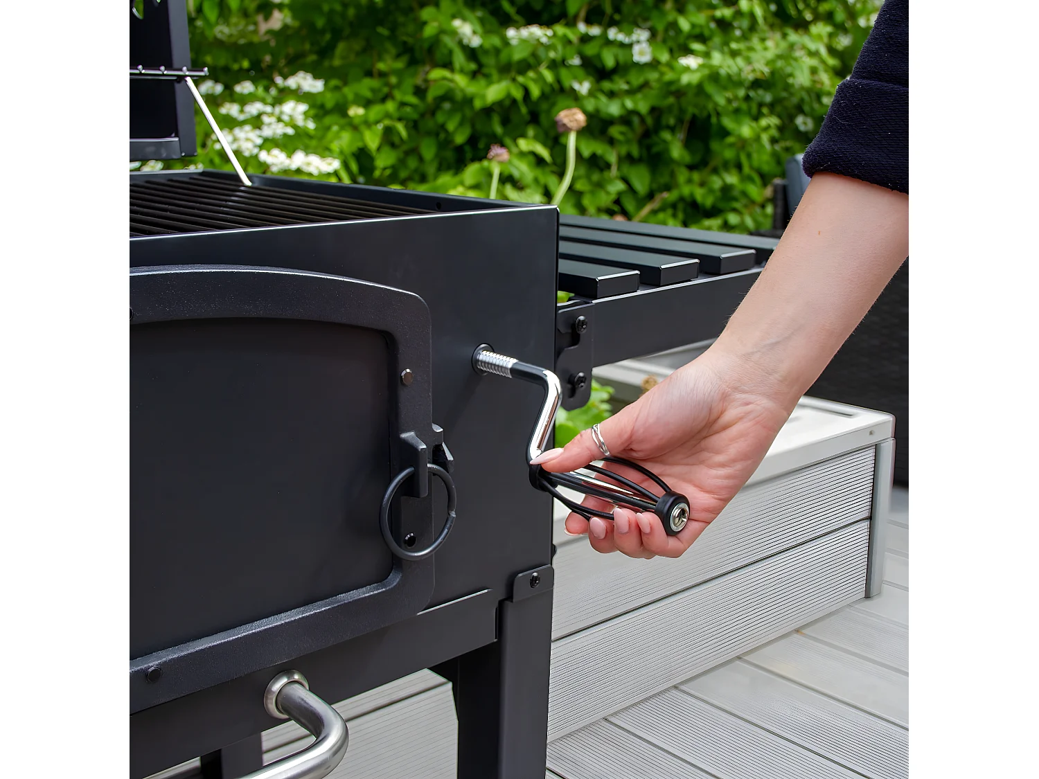 BBQ Grill Rookoven - XL - Zwart