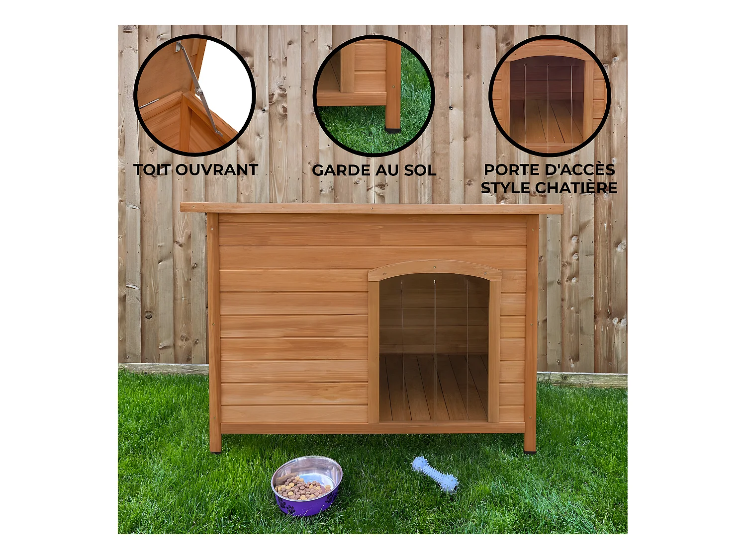 Houten Hondenhok - Groot