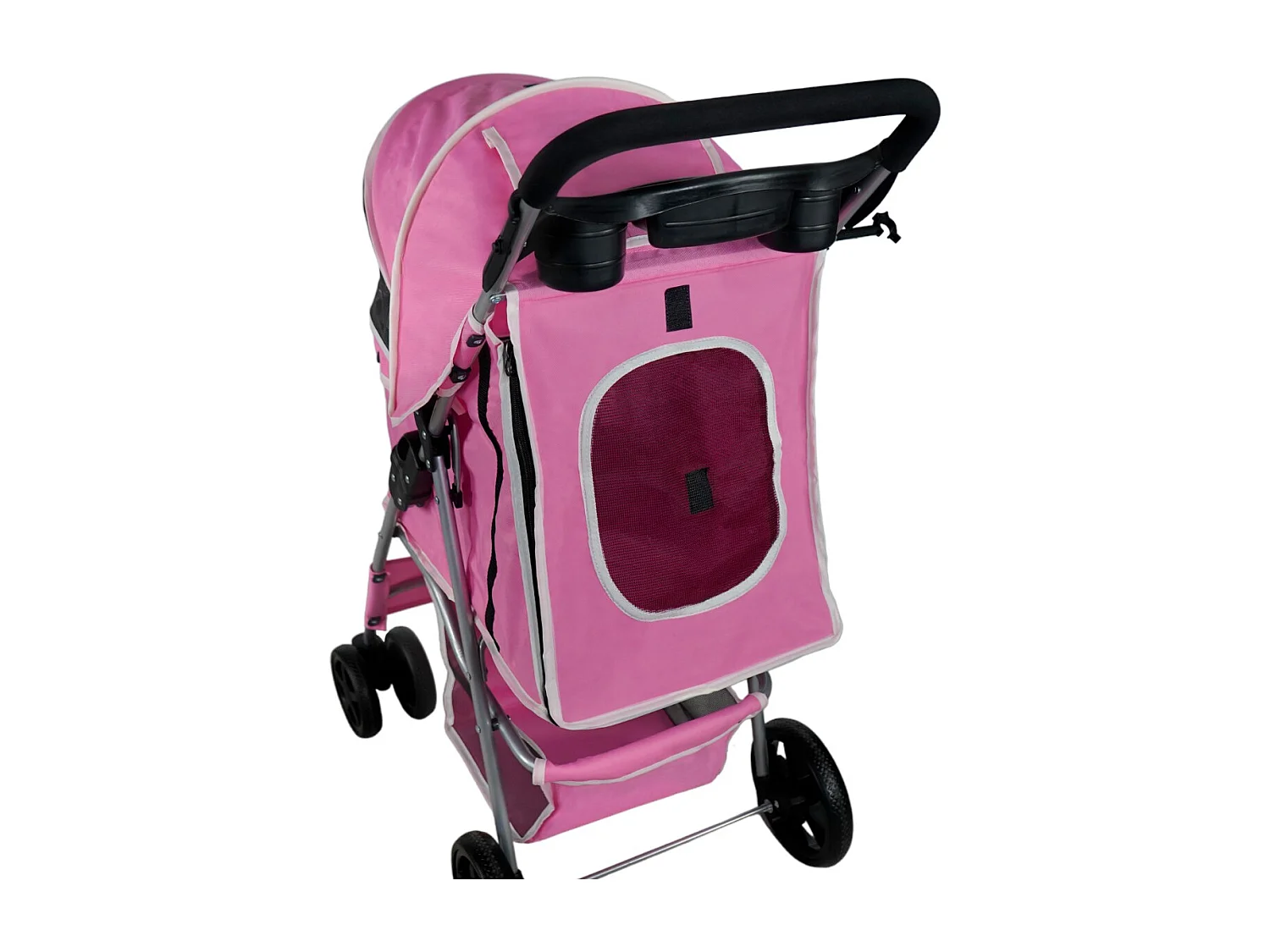 Hondenbuggy met Regenhoes - Roze
