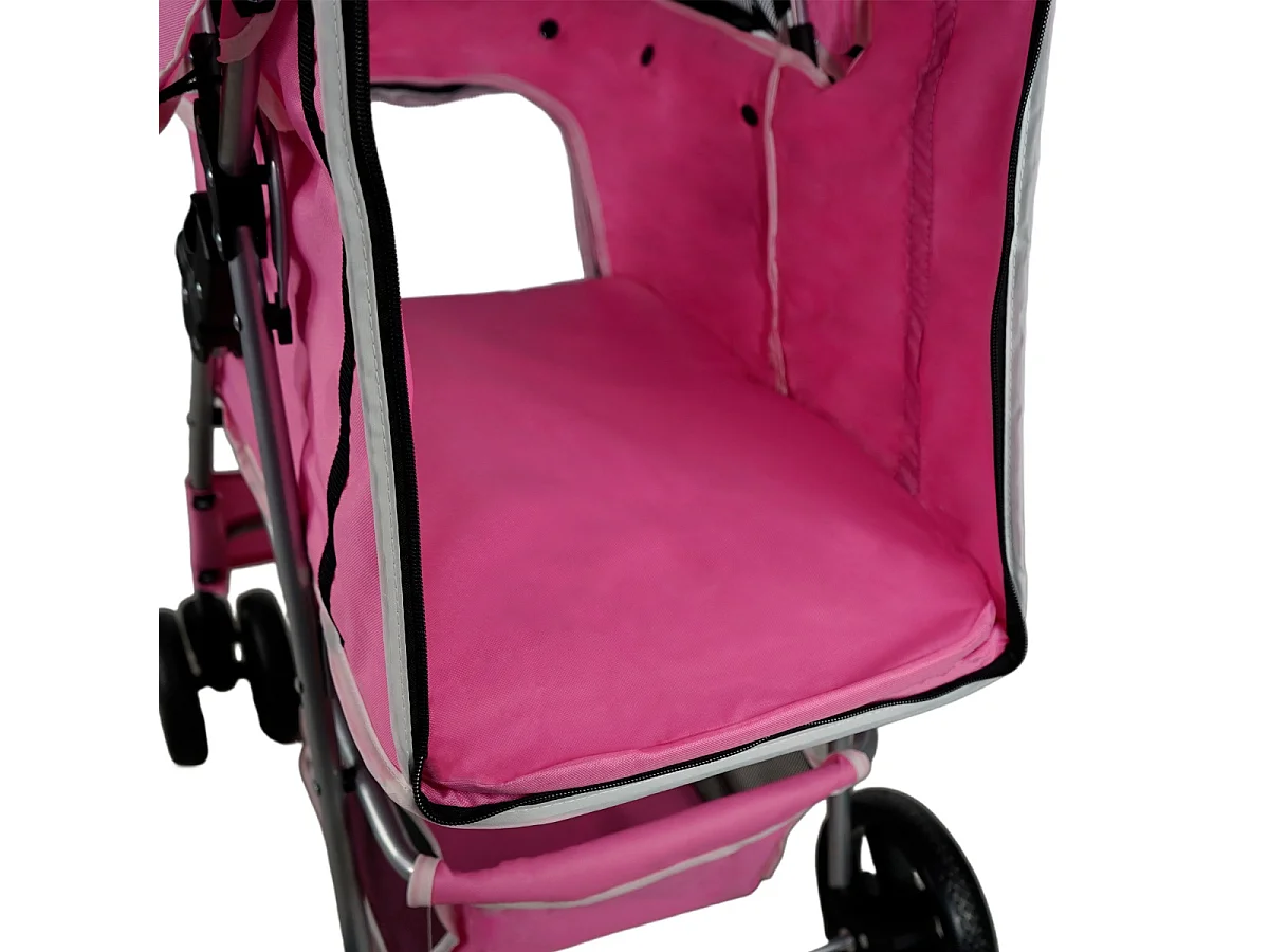 Hondenbuggy met Regenhoes - Roze