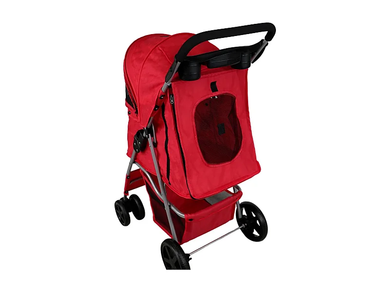 Poussette pour Animal de Compagnie – Rouge