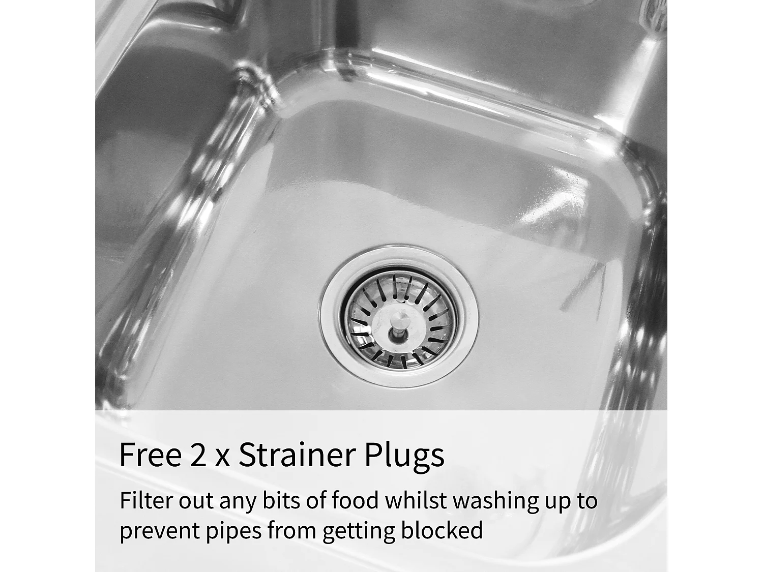 KuKoo Evier Professionnel /Plonge Inox sur Pied à Doubles Bacs – Egouttoir à Droite