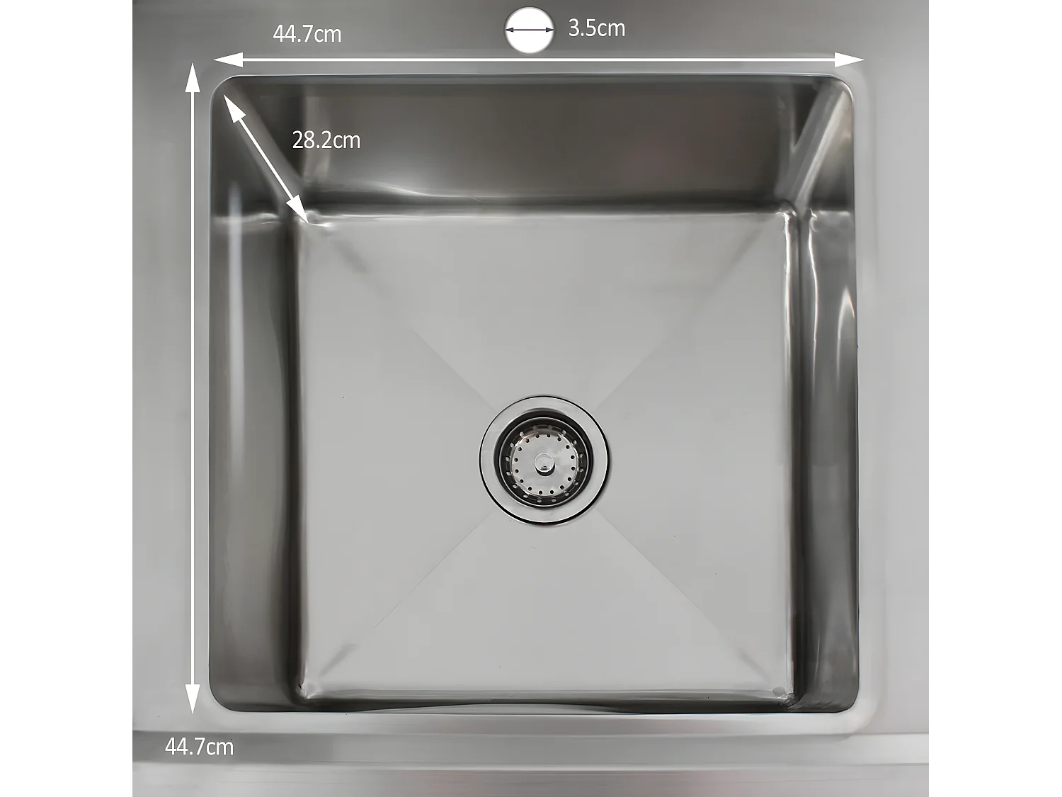 KuKoo Professionele Catering Spoeltafel - RVS - Rechter Afdruipvlak