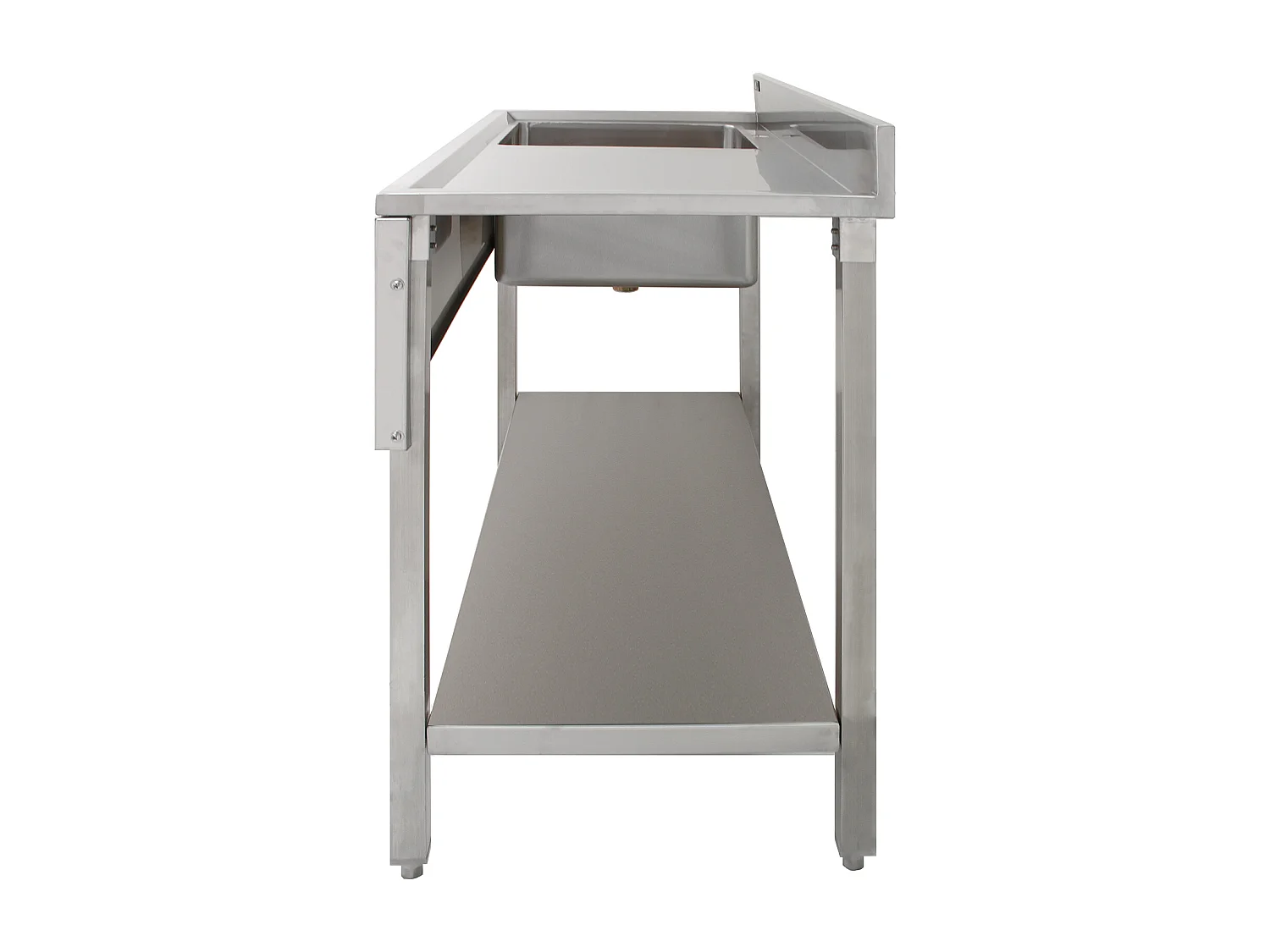 KuKoo professionele spoeltafel - RVS - Spoelbak Links