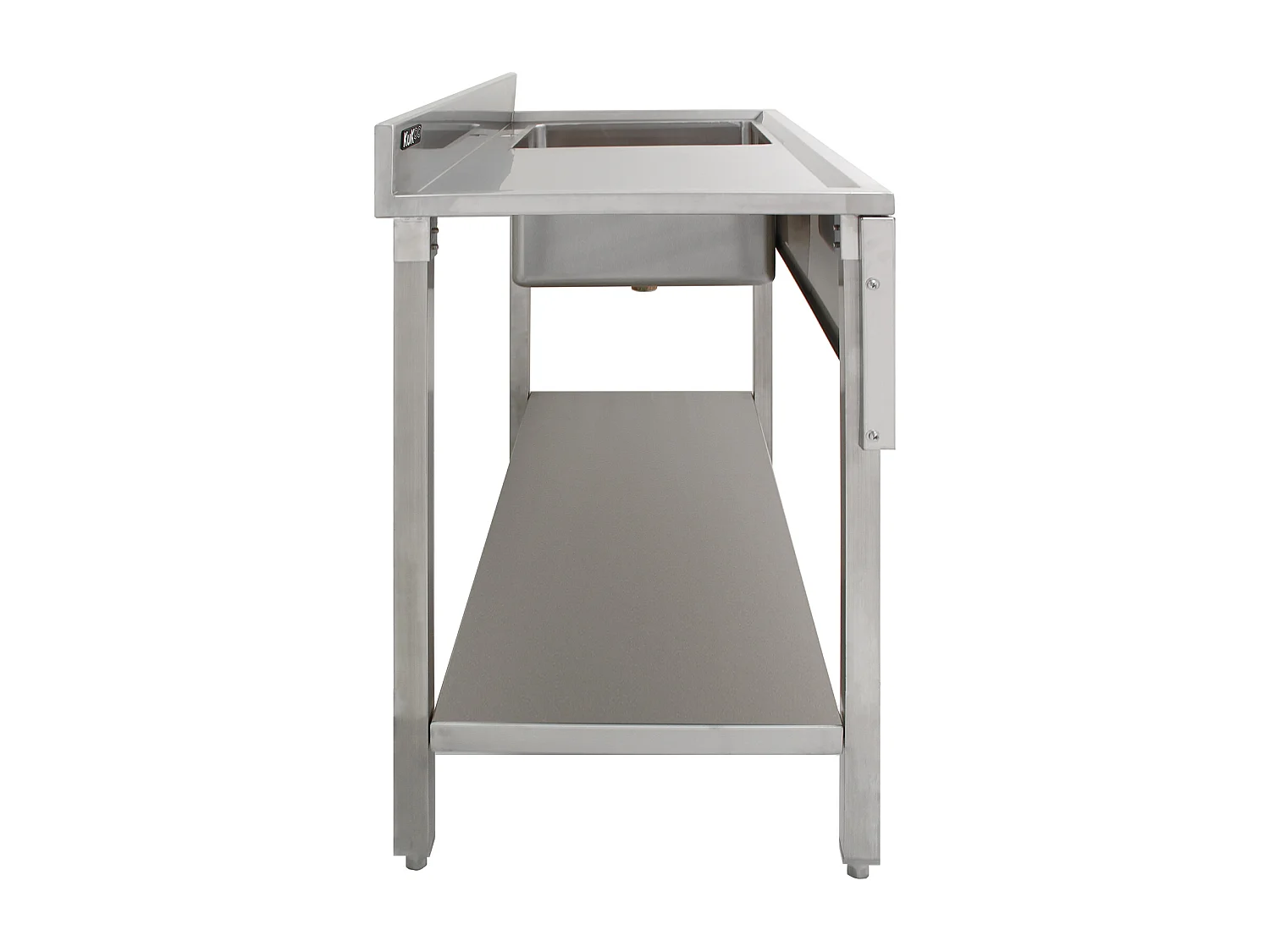 KuKoo professionele spoeltafel â€“ RVS â€“ Spoelbak Rechts