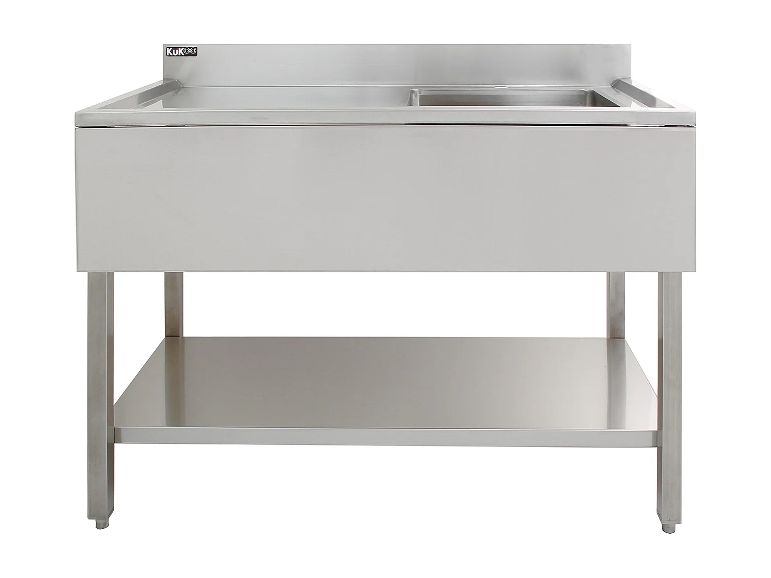 KuKoo professionele spoeltafel â€“ RVS â€“ Spoelbak Rechts