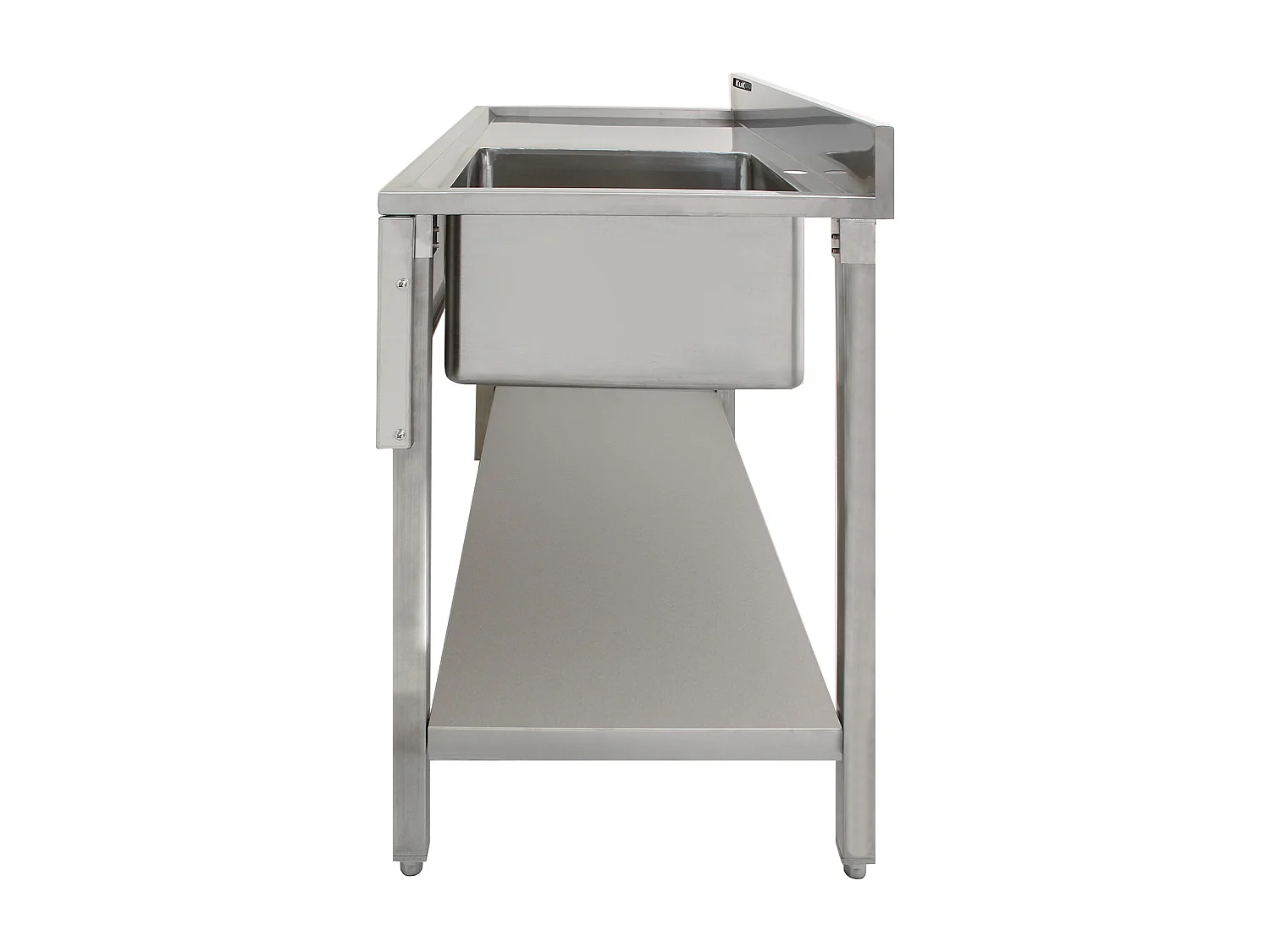 KuKoo professionele spoeltafel â€“ RVS â€“ Spoelbak Rechts