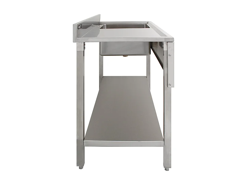 KuKoo professionele spoeltafel â€“ RVS â€“ Spoelbak Rechts