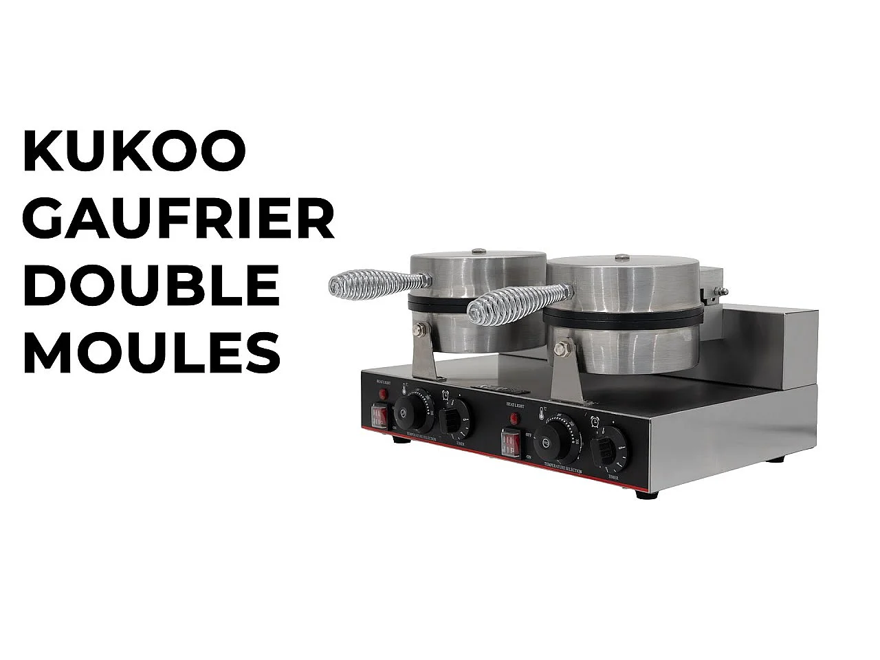 KuKoo Wafelijzer - Dubbel - 49.5 x 32 x 27 cm