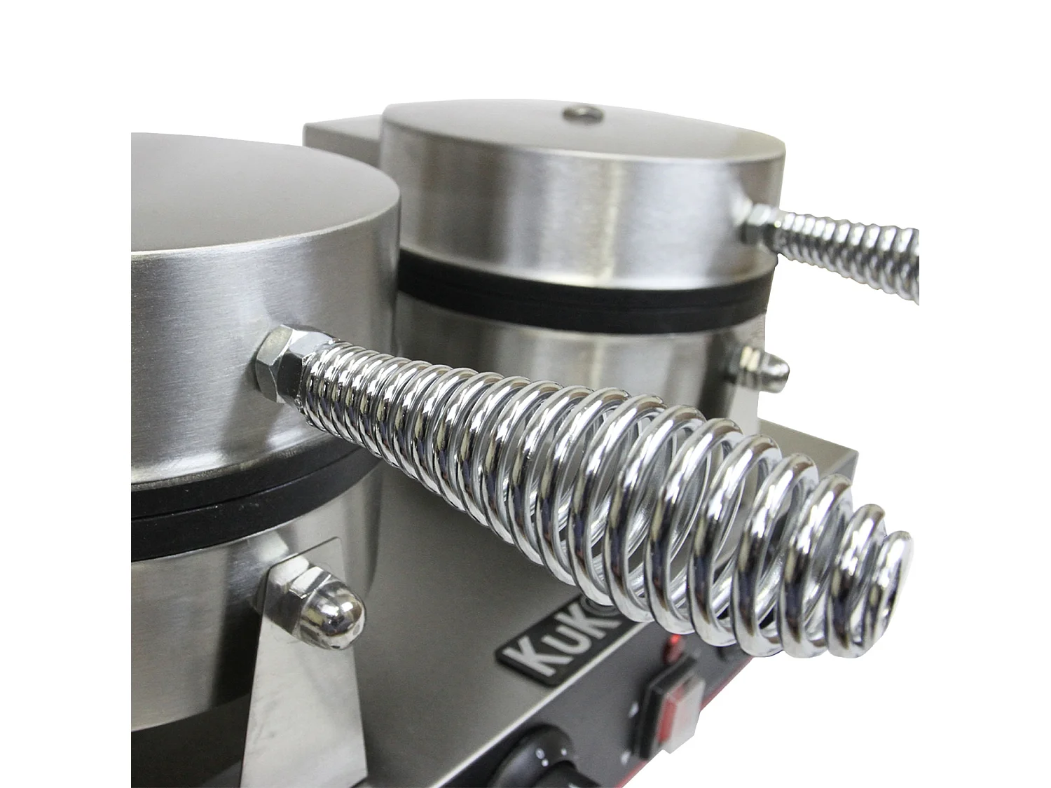 KuKoo Profi Doppel Waffeleisen Gastro-Waffeleisen Waffelautomat mit Gratis Waffelzange