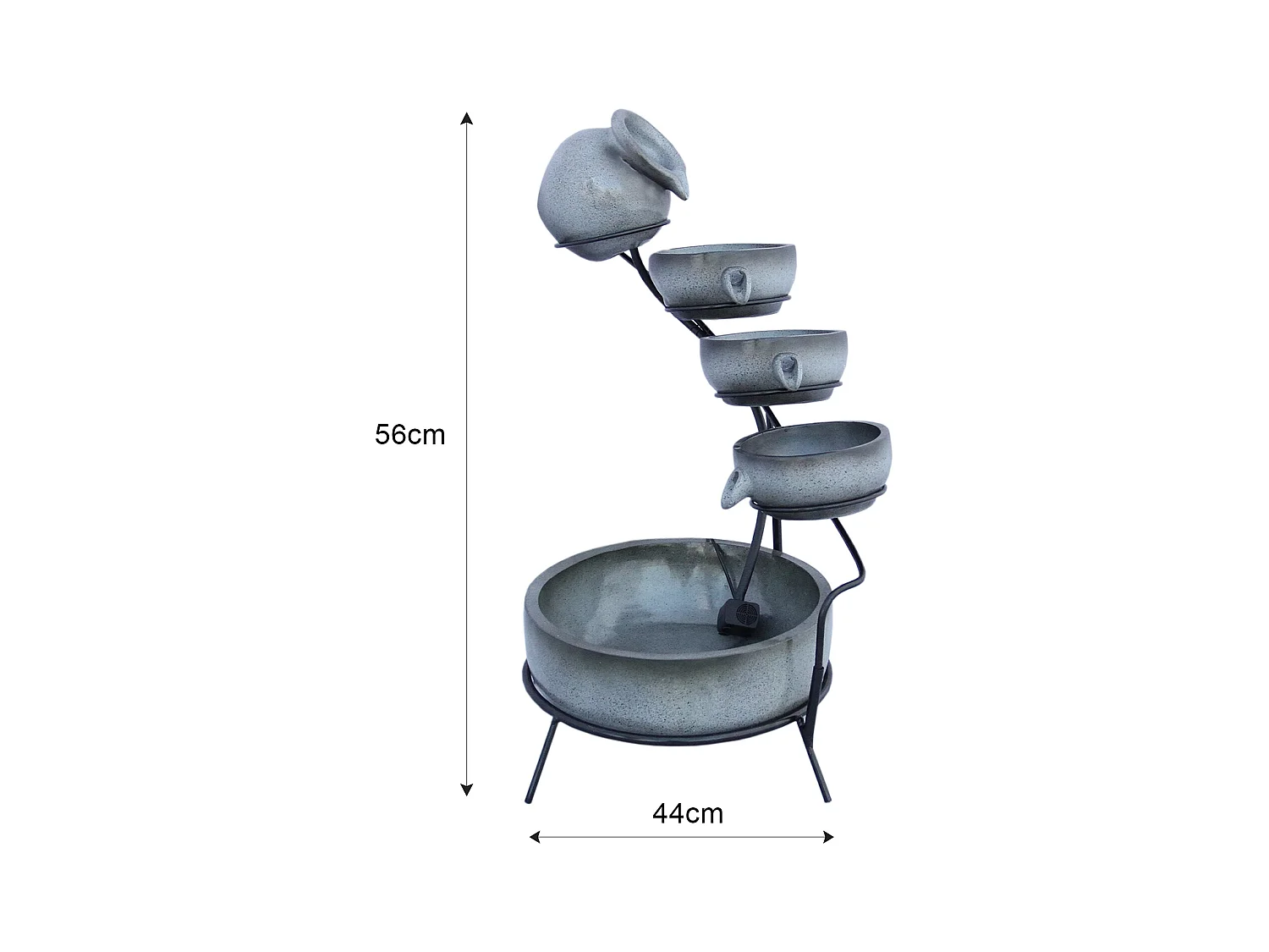 Tuinfontein - Zonne-energie - Grijs - 4 etages