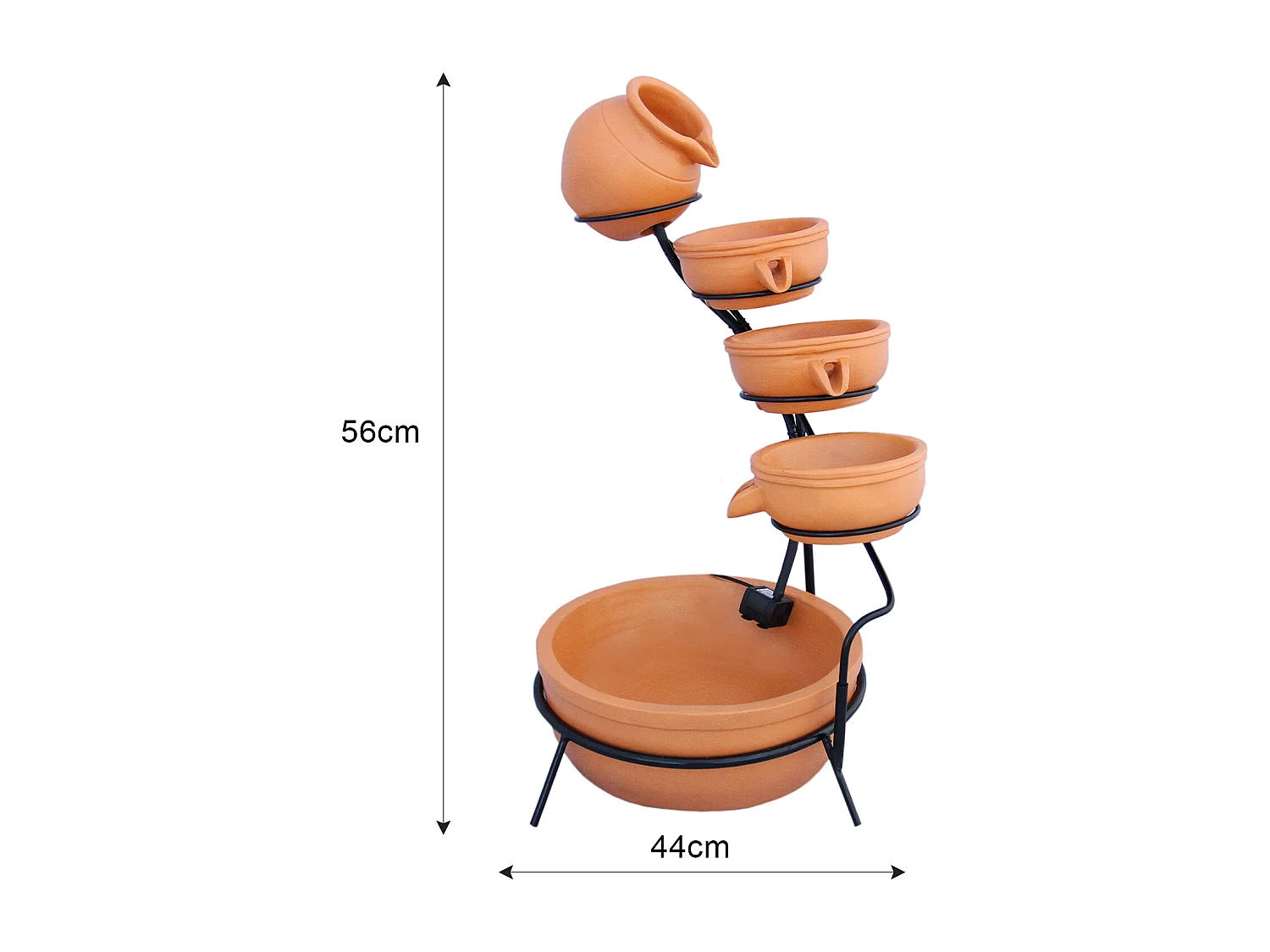 Fontana Solare a Cascata - Terracotta