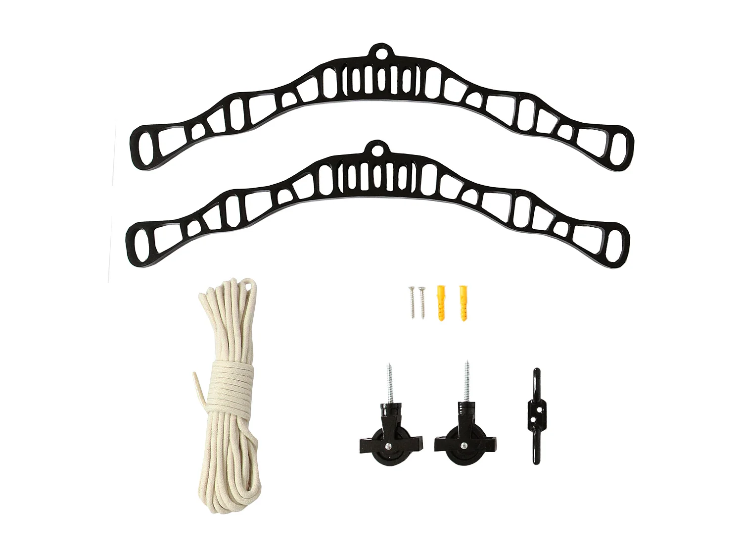 MonsterShop 1.8m Platzsparender 6 Kieferlatten Deckentrockner aus Holz Kleidetrockner Wäschetrockner Trockner Deckenwäschetrockner im Viktoranischer Stil -Schwarz