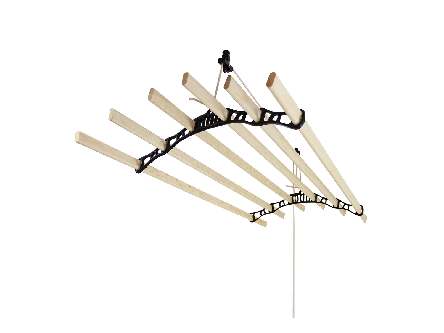 Droogrek ophangbaar plafond - zwart - 1.8 meter