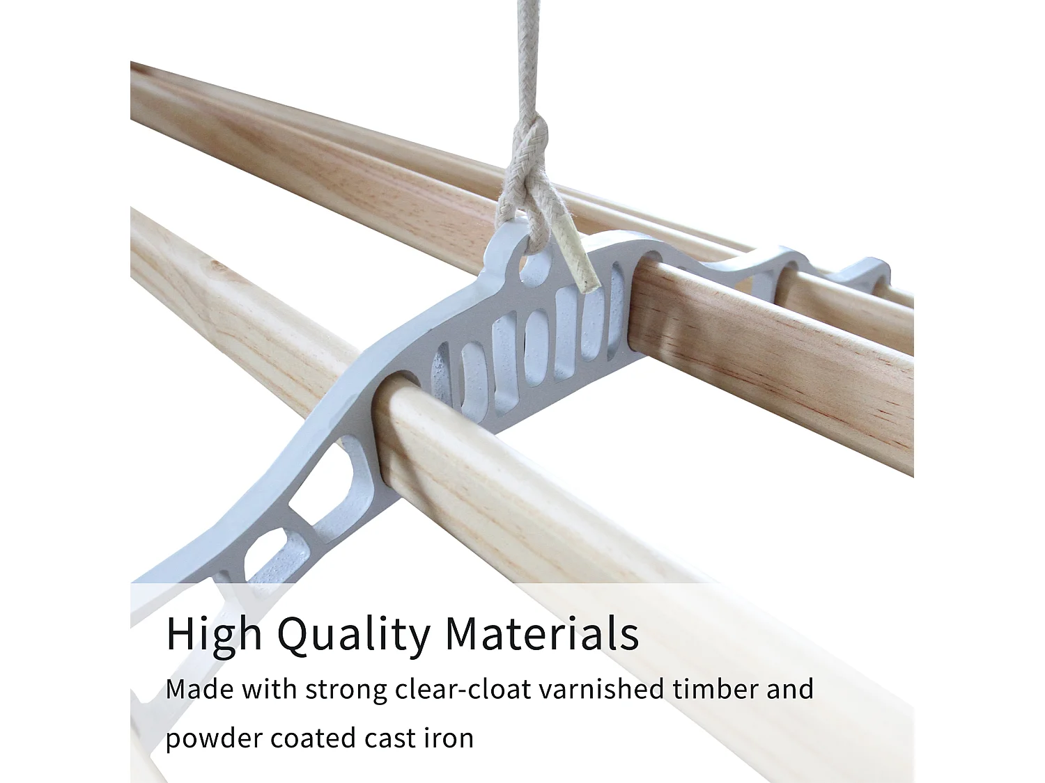 Etendoir à Linge Suspendu  - Blanc- 2m