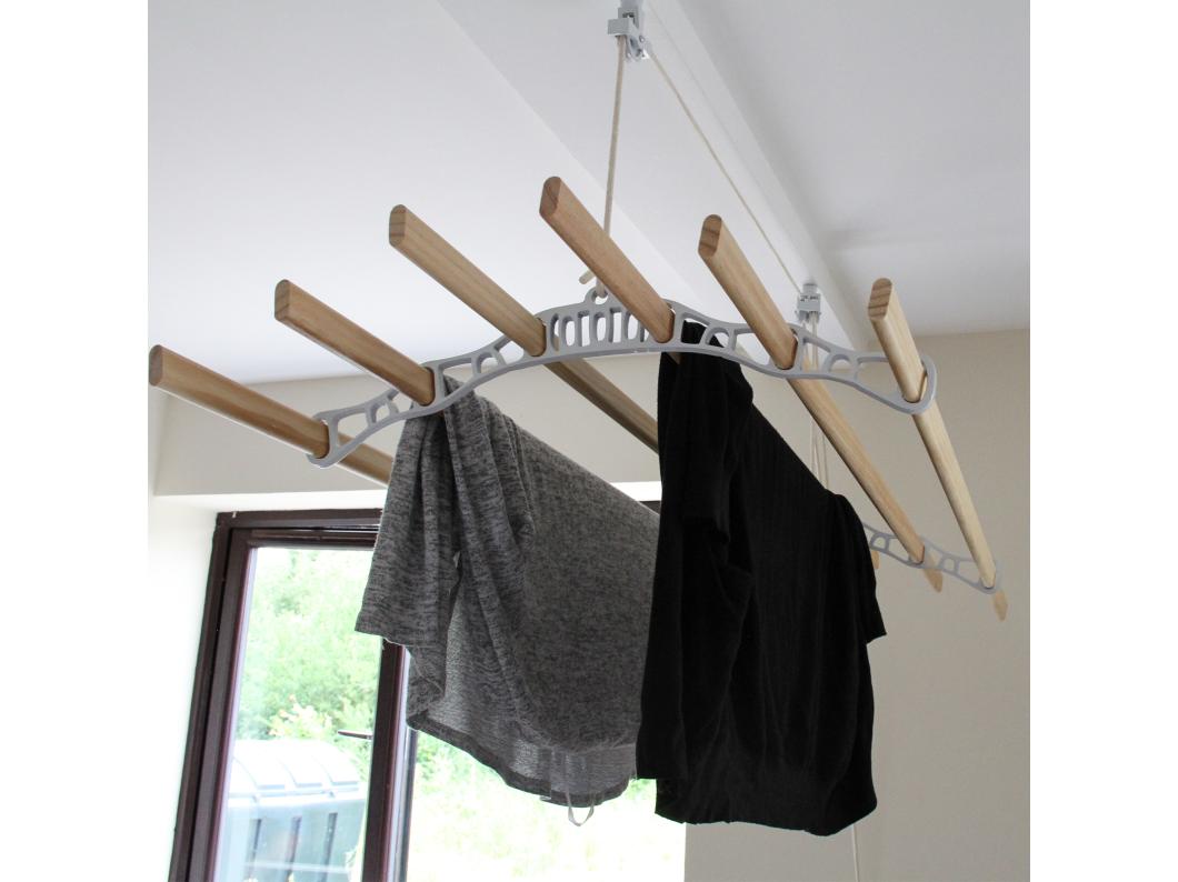 Etendoir à Linge Suspendu  - Blanc- 2m