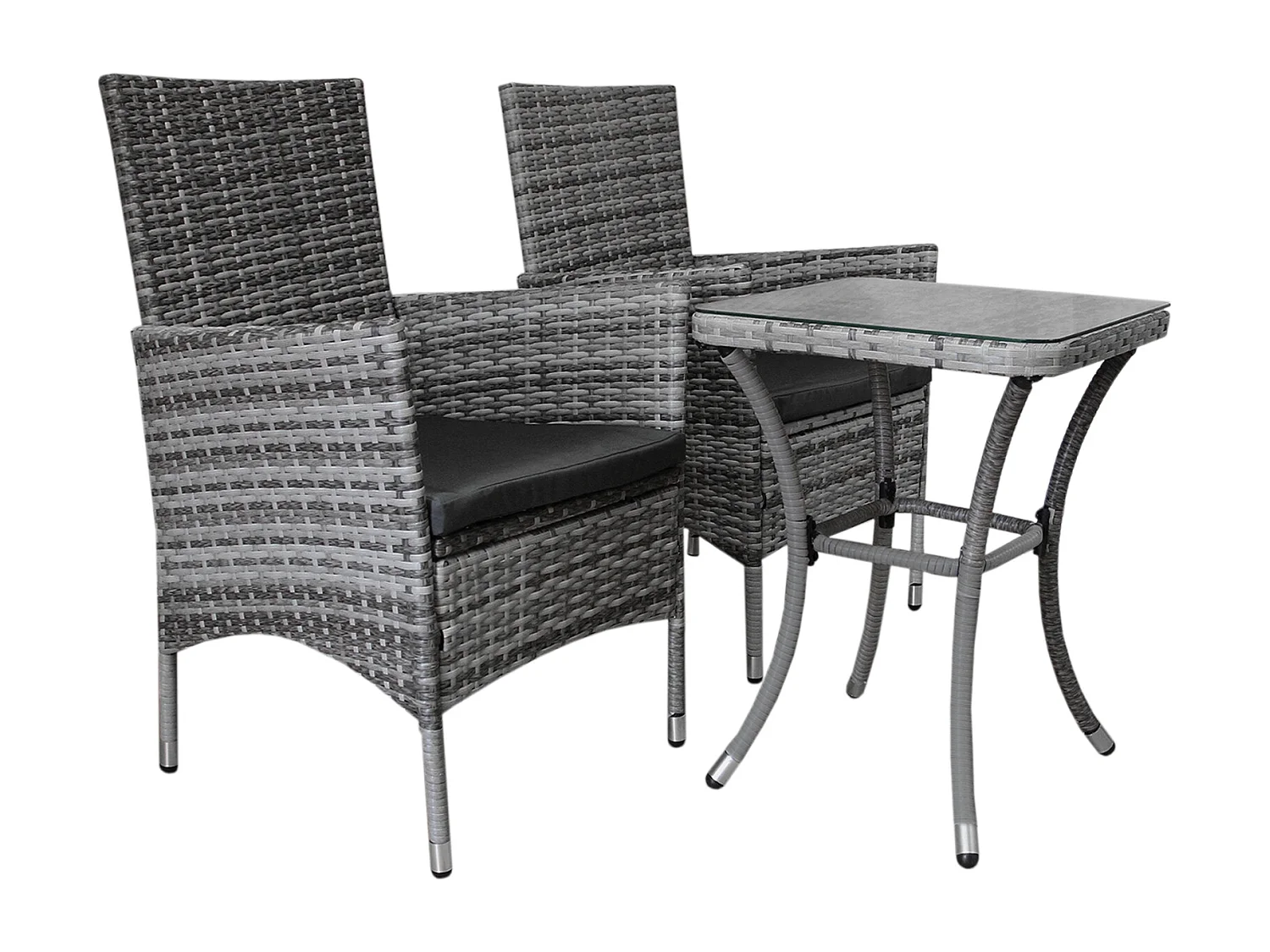 Jardí Set Bistro Rotin Gris