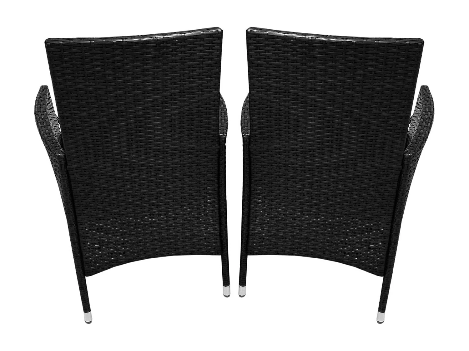 Gartenmöbel Set Bistroset Sitzgruppe Rattan Gartenset Essgruppe Stuhl Tisch Schwarz Terassenmöbel Gartenmöbel