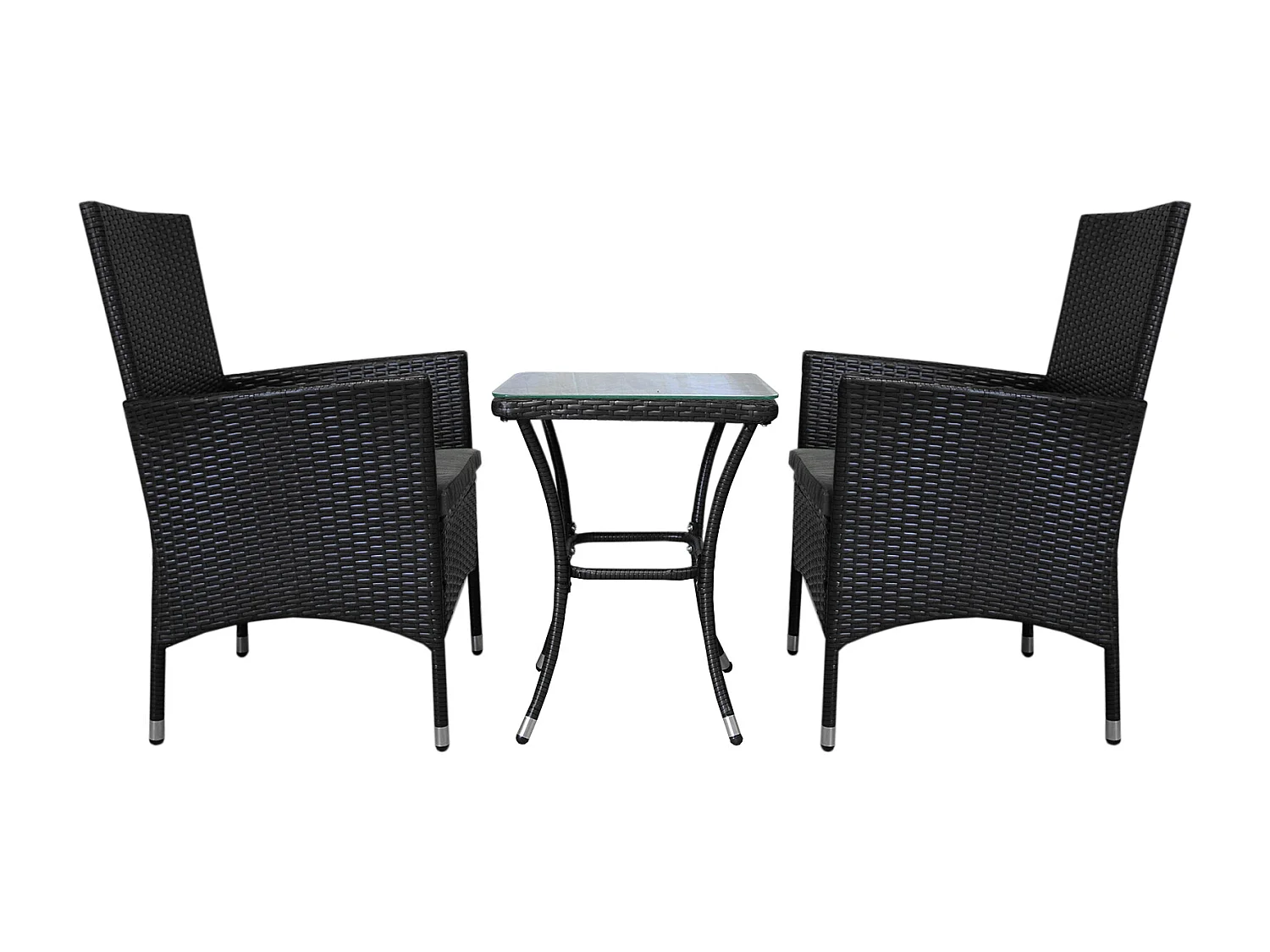 Jardí Set Bistro Rotin Noir