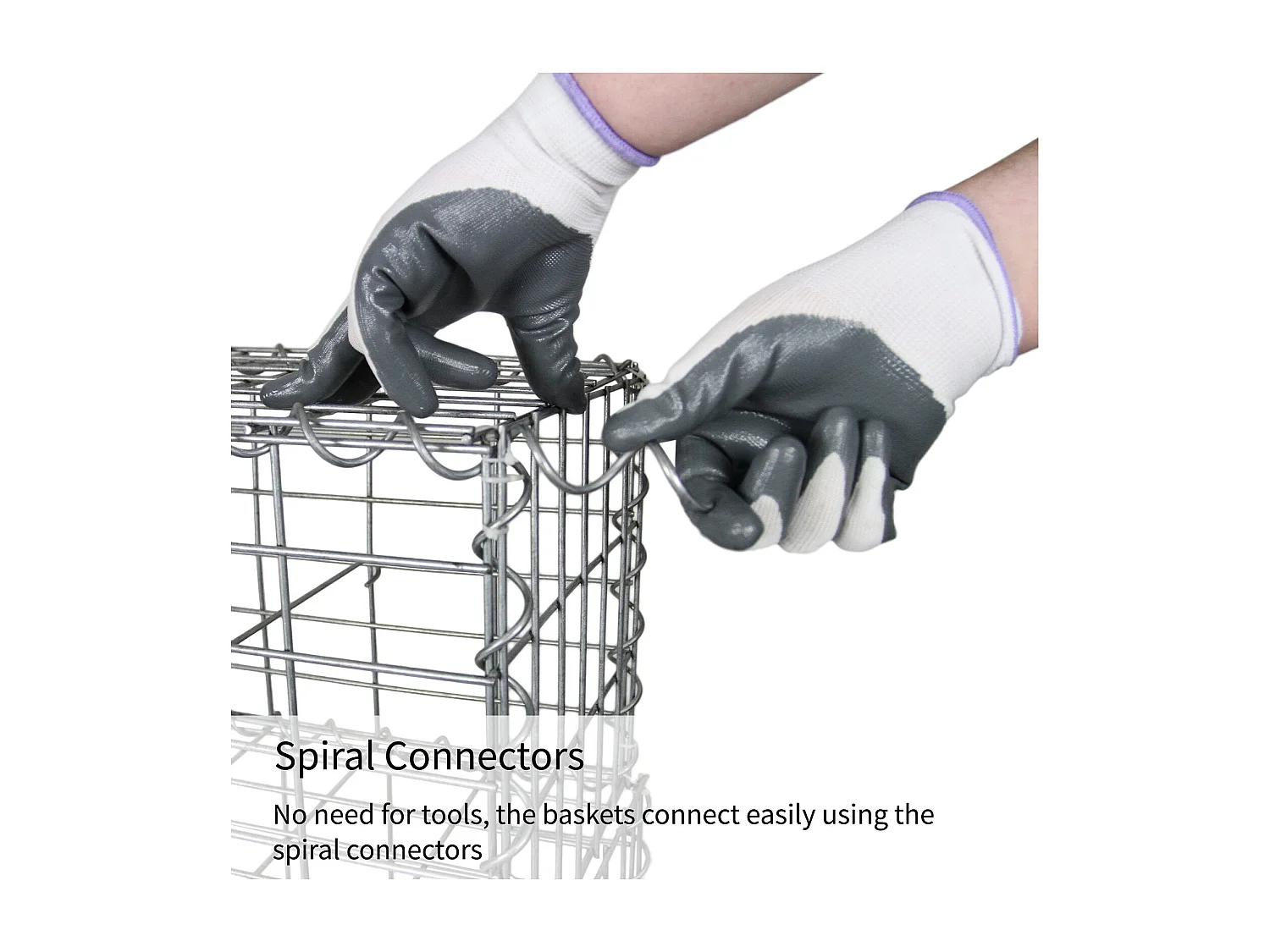 MonsterShop Lot de 4 Paniers de Gabions 100 x 95 x 30cm