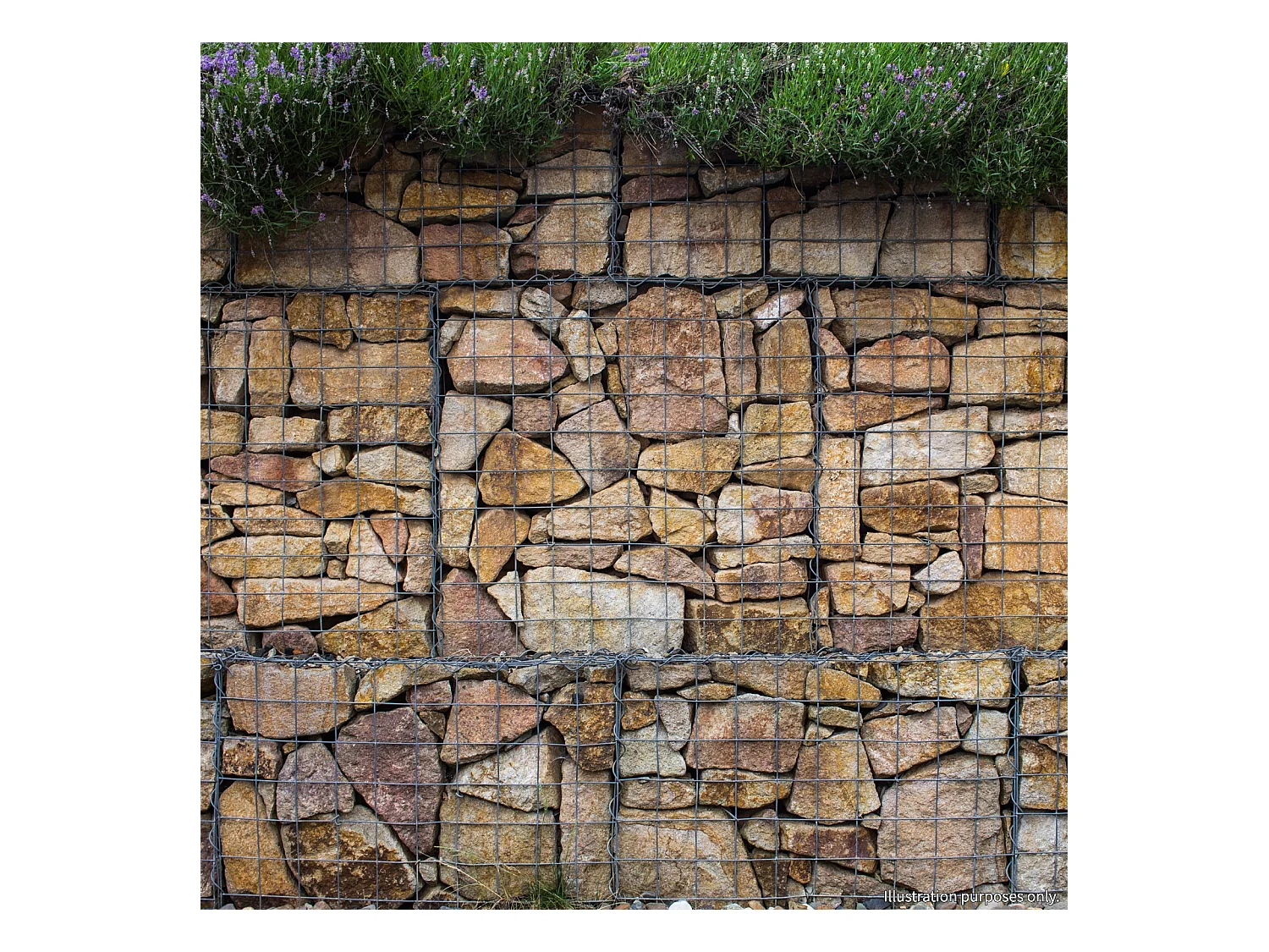 Lot de 3 Paniers de Gabions 100cm x 30cm x 30cm