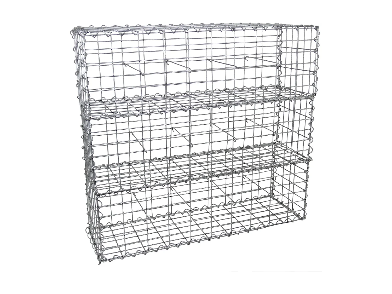 Lot de 3 Paniers de Gabions 100cm x 30cm x 30cm