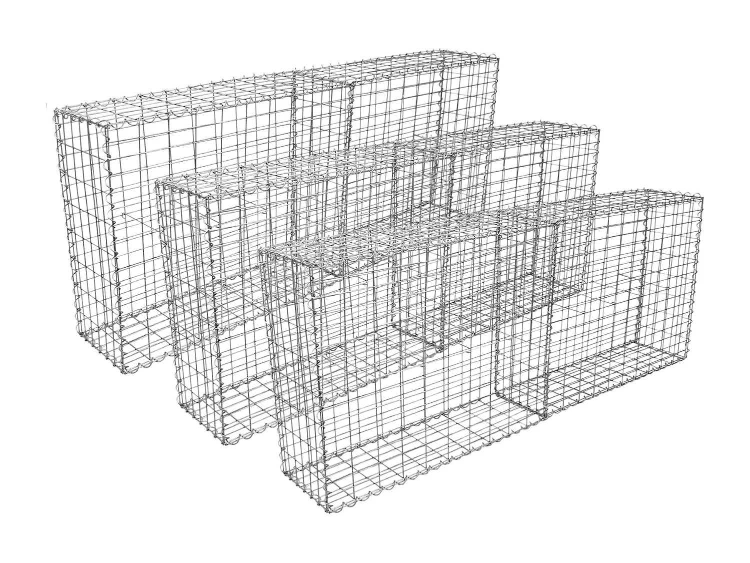 MonsterShop Lot de 6 Paniers de Gabions 100 x 95 x 30cm