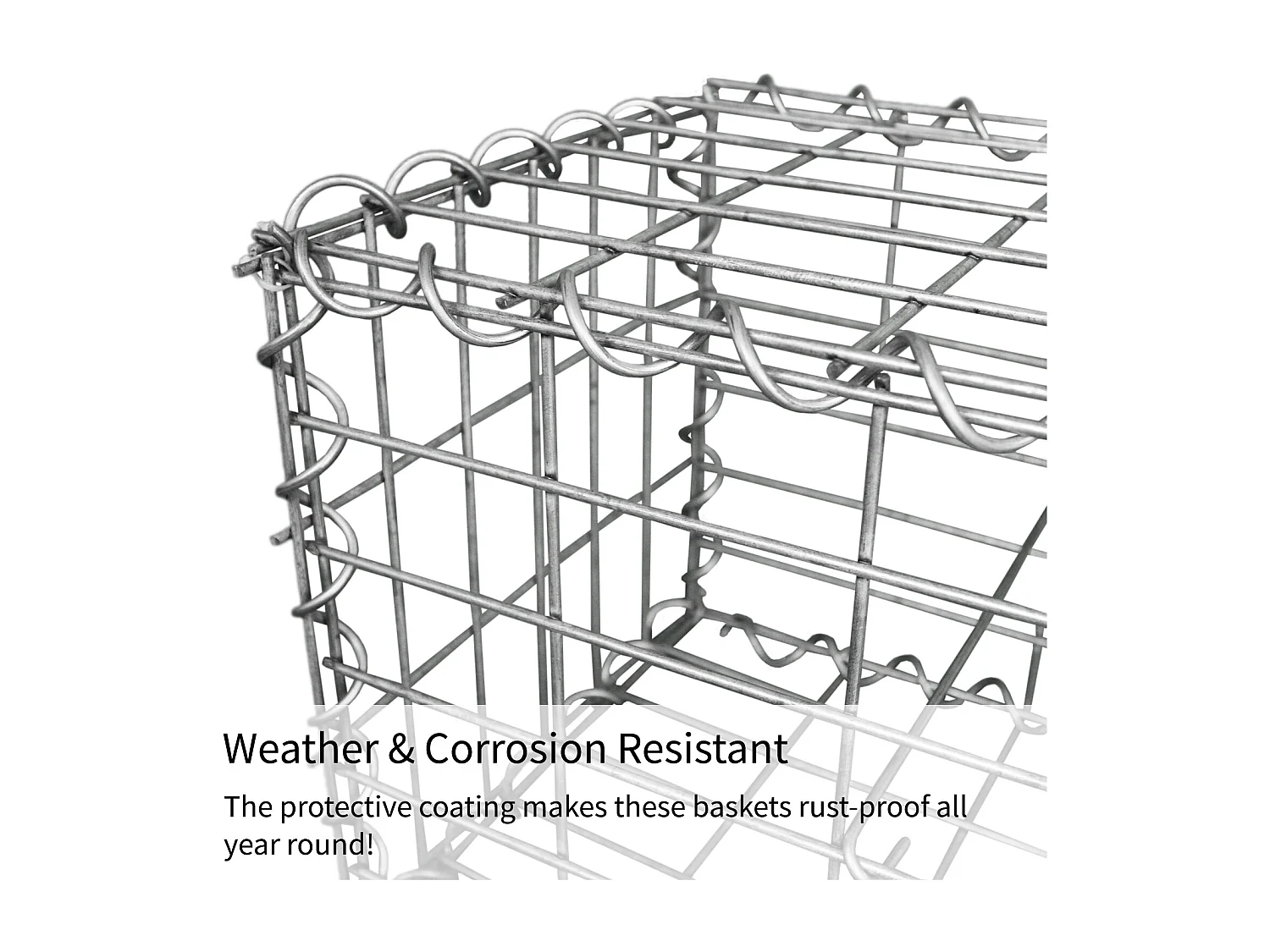 Schanskorf muur - Set: 6 - afmetingen: 100x30x30 cm