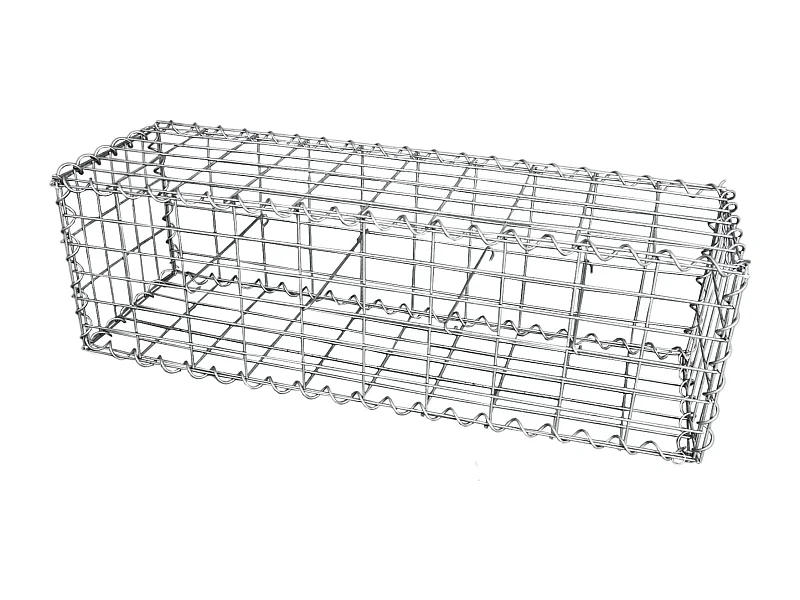 MonsterShop - 6 Gabbioni Metallici per Sassi da Giardino e da Esterno 100cm x 30cm x 30cm in Acciaio Galvanizzato