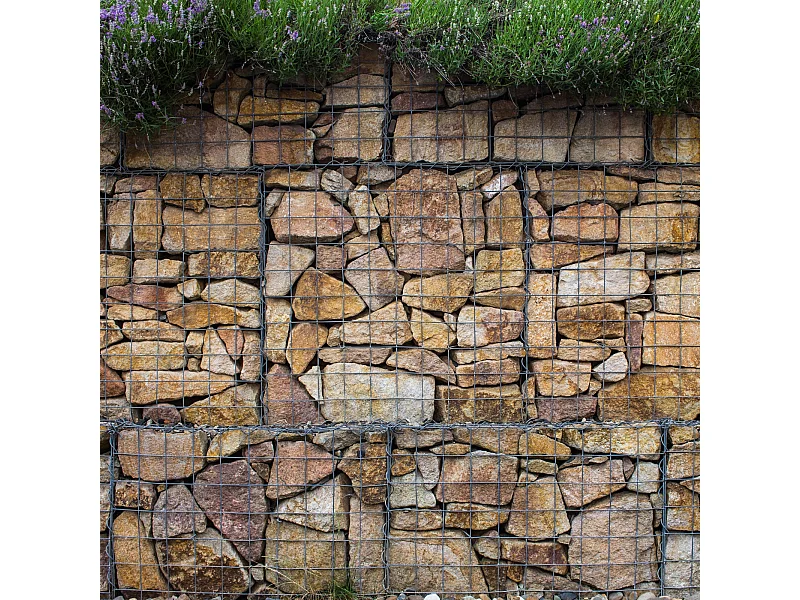 MonsterShop - 4 Gabbioni Metallici per Sassi da Giardino e da Esterno 100cm x 80cm x 30cm in Acciaio Galvanizzato