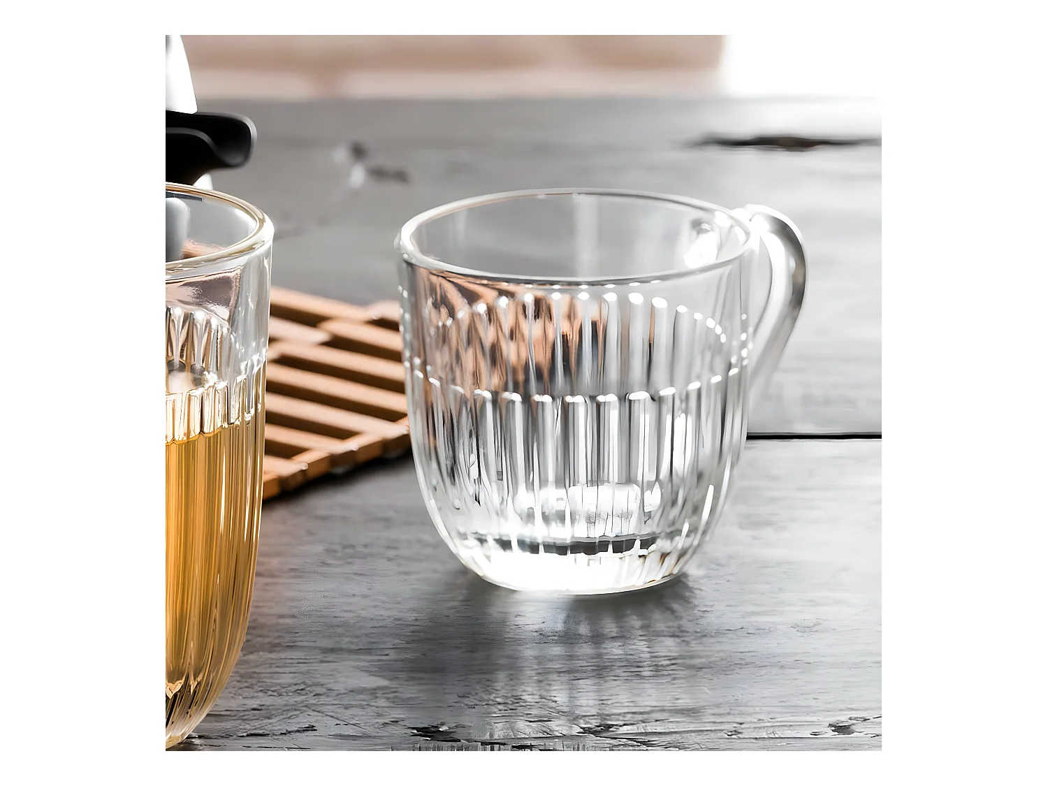 Juego de 6 tazas de vidrio expreso