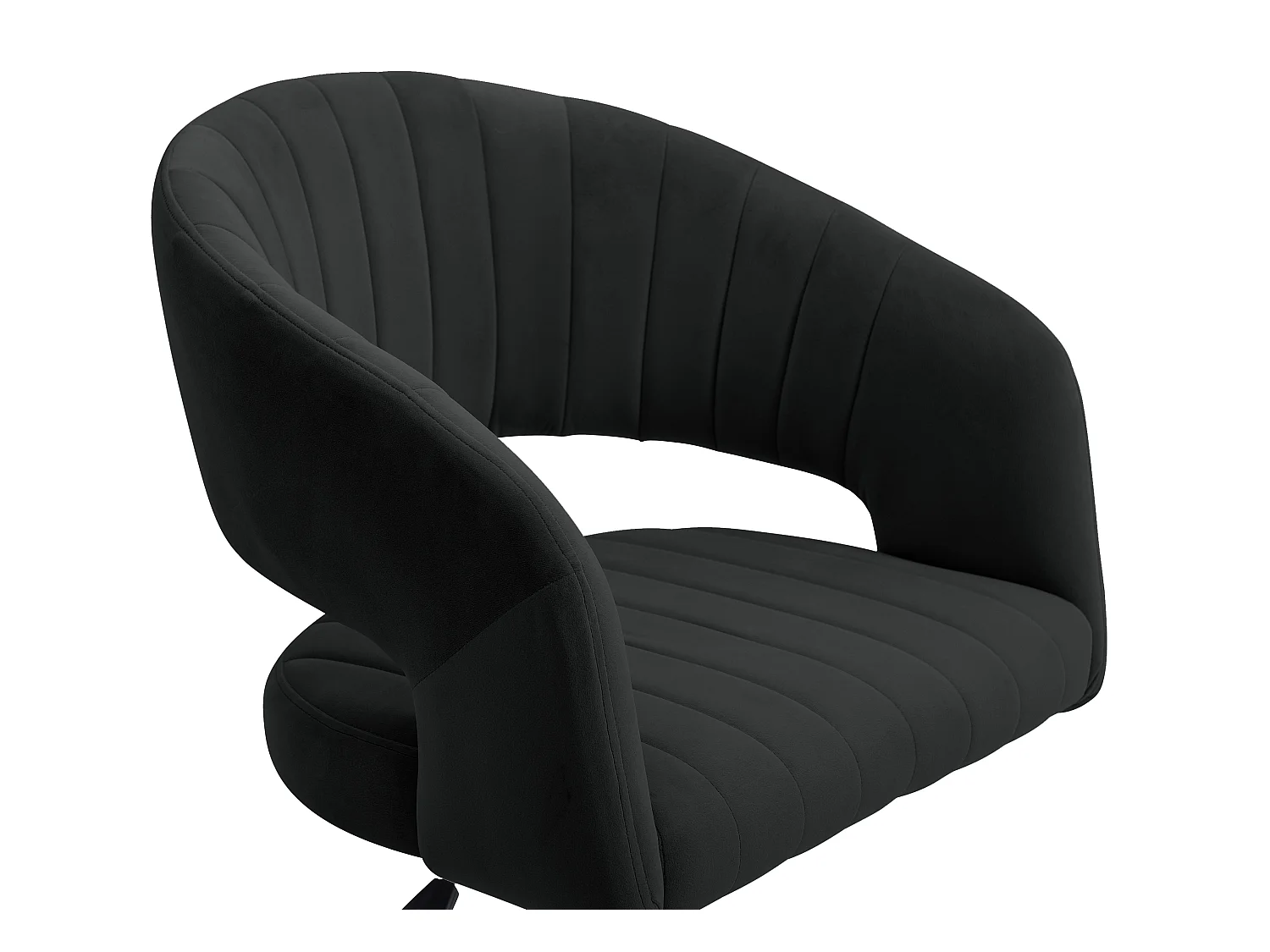 Bureaustoel van velours - Zwart en goudkleurig - Verstelbare hoogte - TIRIESI van Pascal Morabito