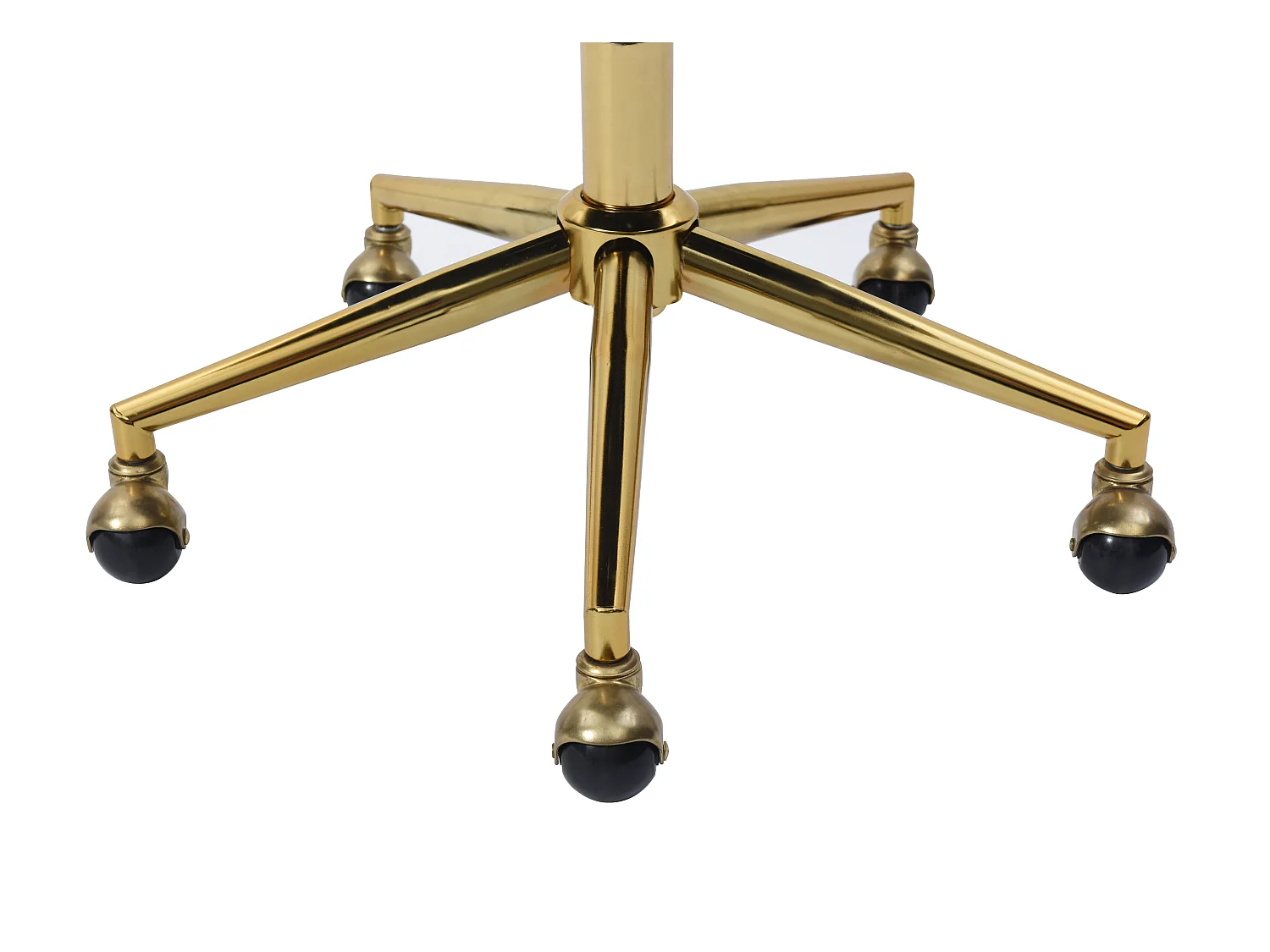 Bureaustoel van velours - Zwart en goudkleurig - Verstelbare hoogte - TIRIESI van Pascal Morabito