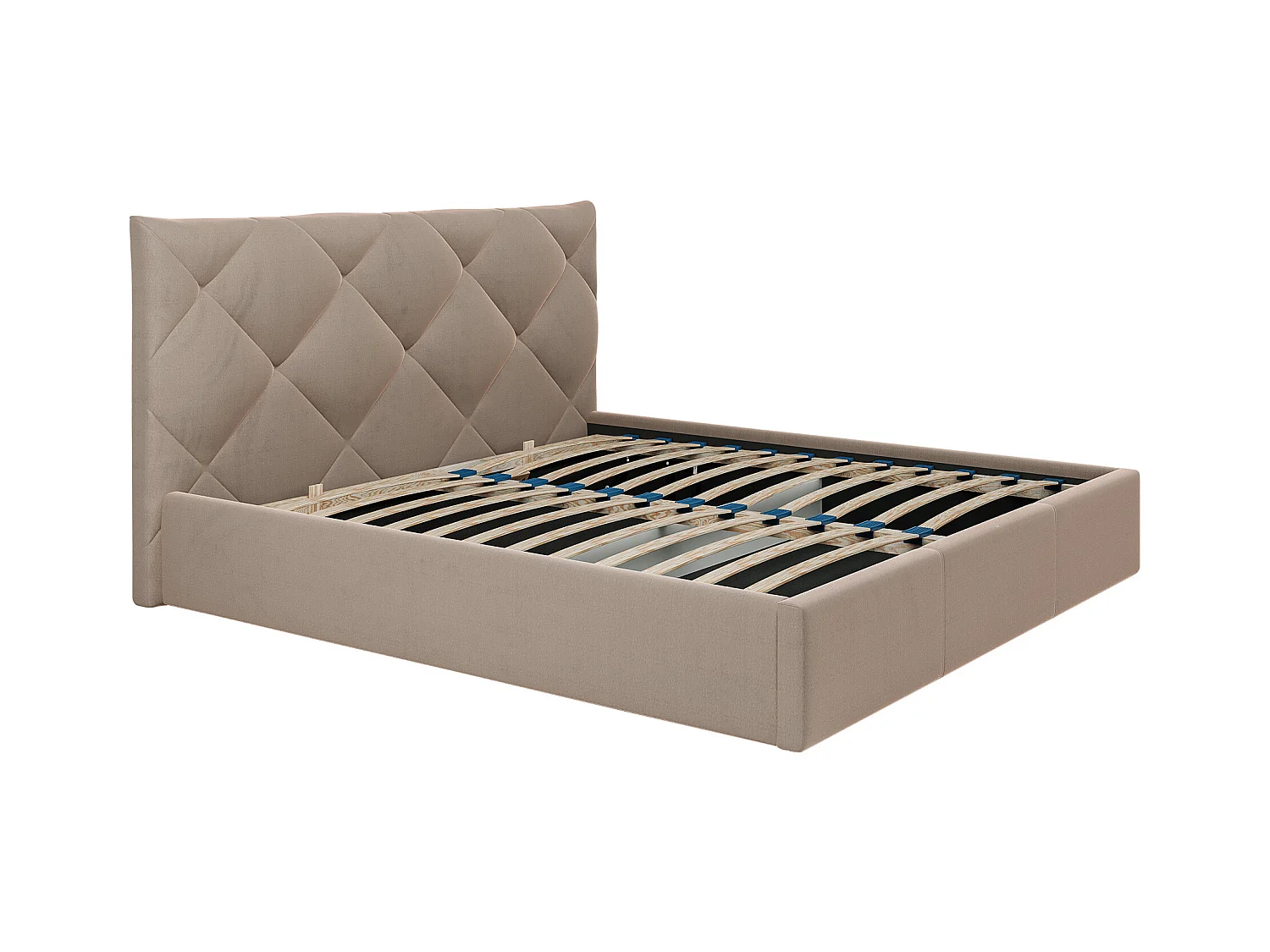 Seng med opbevaring 180 x 200 cm - Velour - Beige - STARI af Pascal Morabito