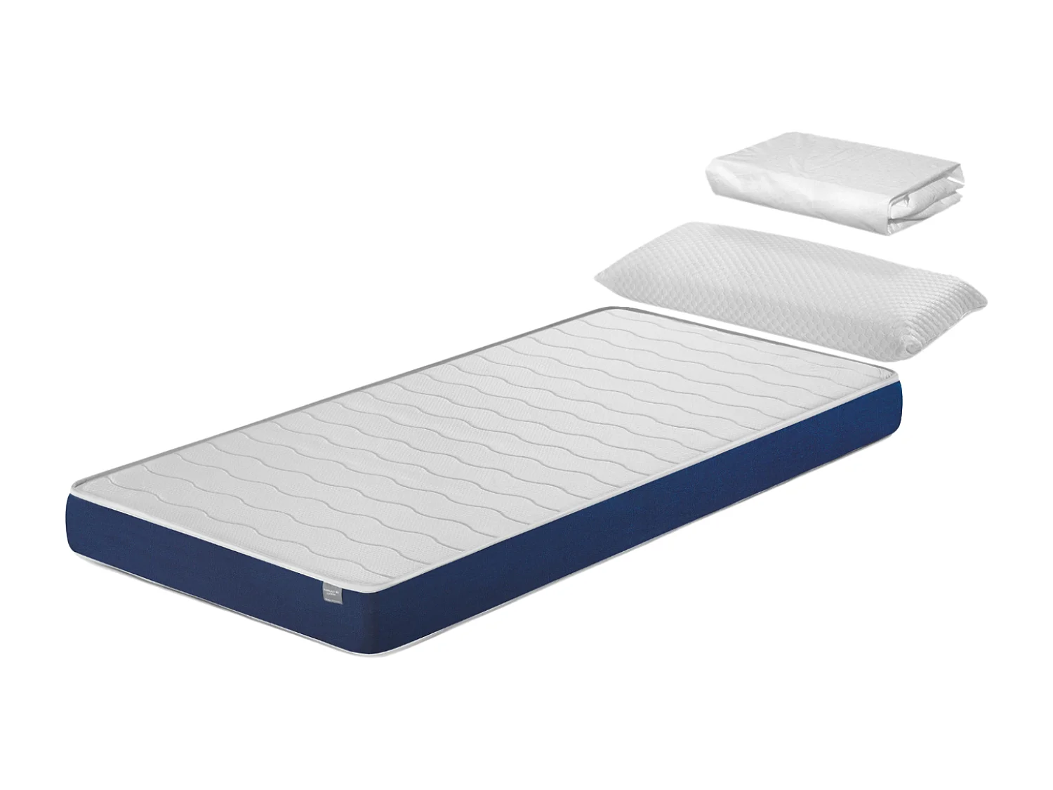 Kit Materasso 90X190X14 CM Montessori ORION CONFORT + 1 cuscino viscoelastico + 1 Coprimaterasso