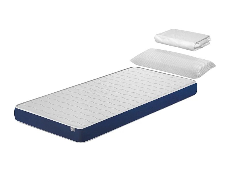 Pakket Matras 80x160 KINDERBED - Hoogte 14 CM ORION CONFORT + 1 Junior kussen 80x35 + 1 Matrasbeschermer 80x160 cm
