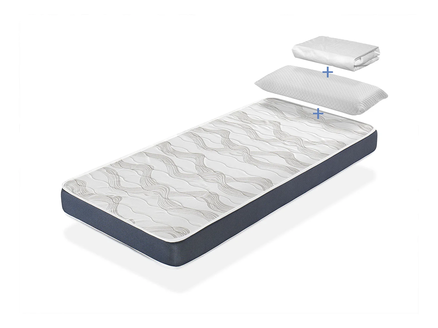 Kit Materasso 80X190X14 CM Montessori ORION CONFORT + 1 cuscino viscoelastico 80X35 + 1 Coprimaterasso 80X190