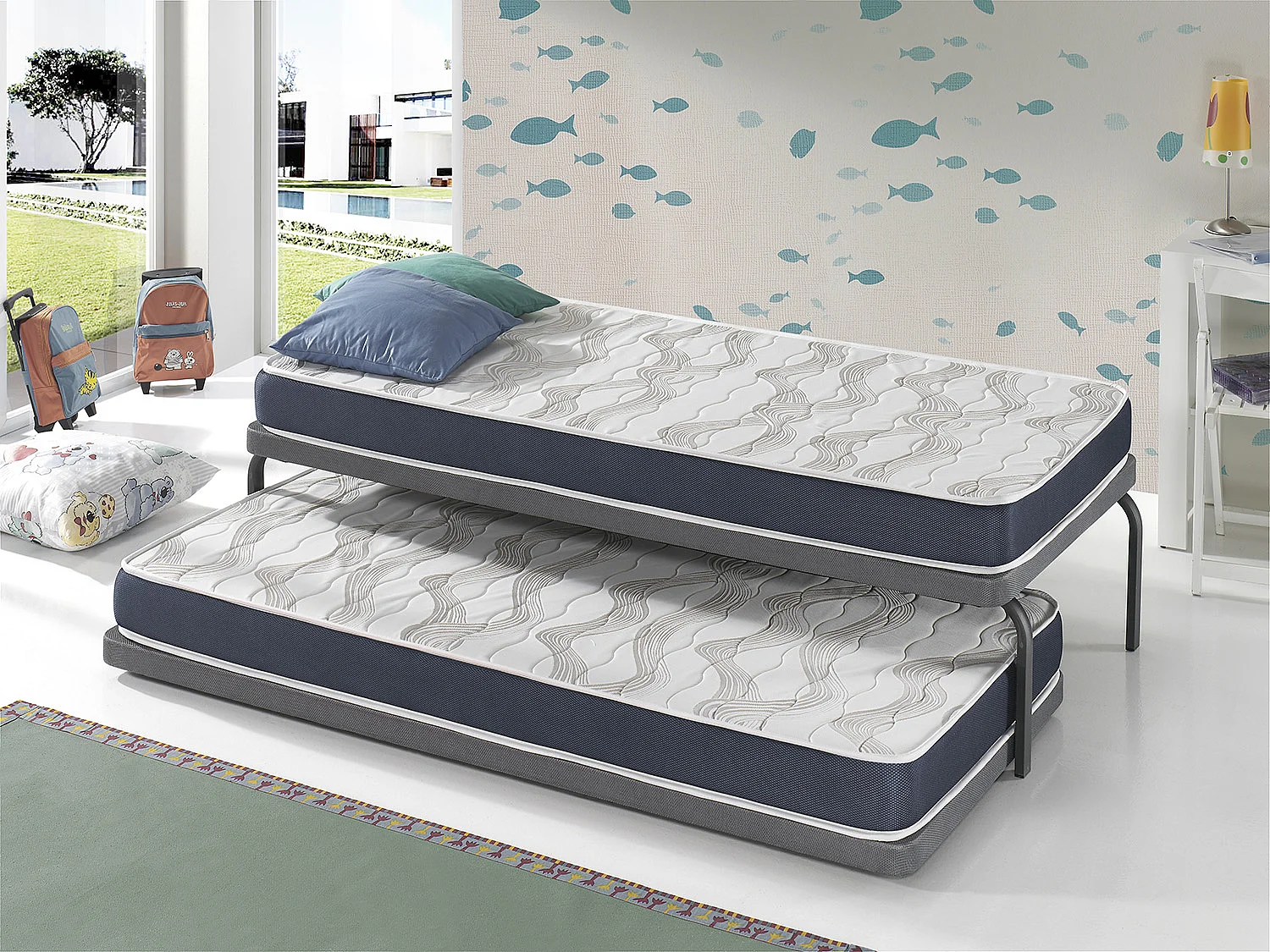 LOT 2X matelas mousse ORION CONFORT 90x160 Épaisseur 14 CM – Rembourrage super soft - Juvénil - idéal pour les lits gigognes