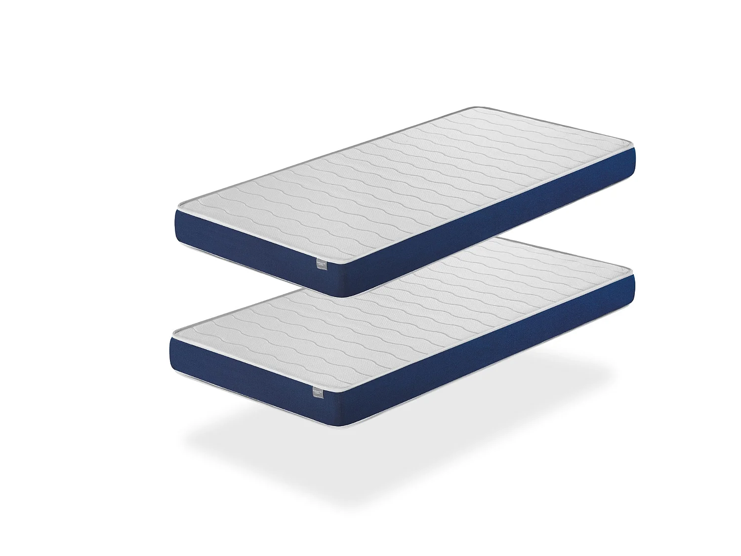 Lot de 2 Matelas ORION CONFORT en Mousse 90x160 cm | Junior | Hauteur 14 cm | Accueil Souple | Lits Gigognes
