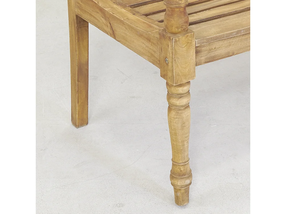Banc 3 places en acajou naturel antique