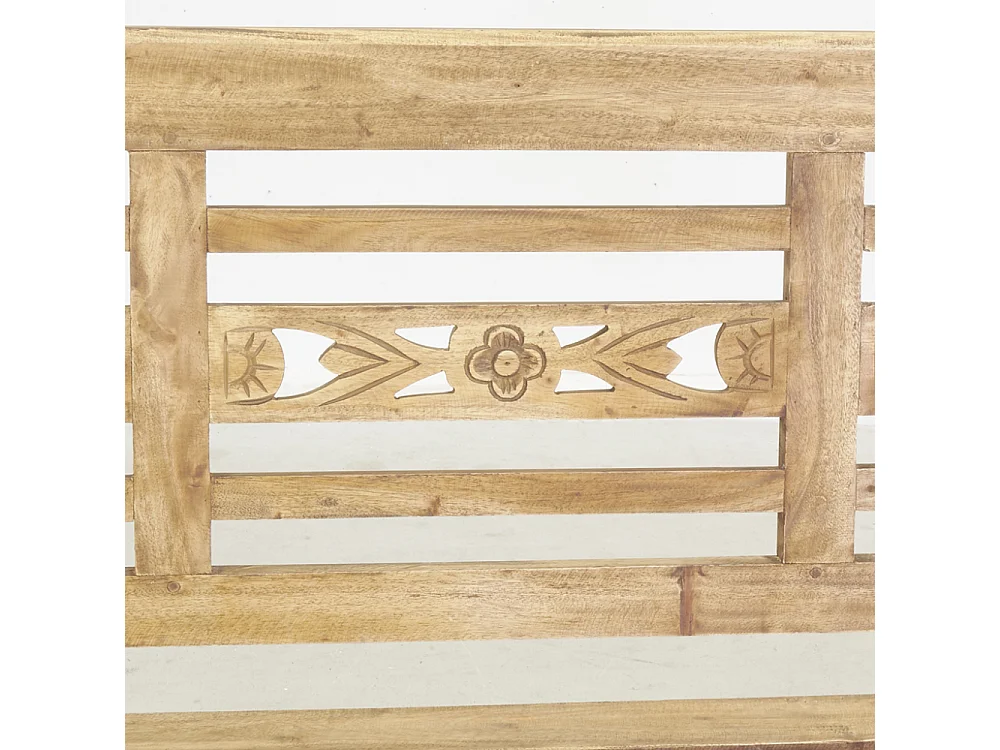 Banc 3 places en acajou naturel antique