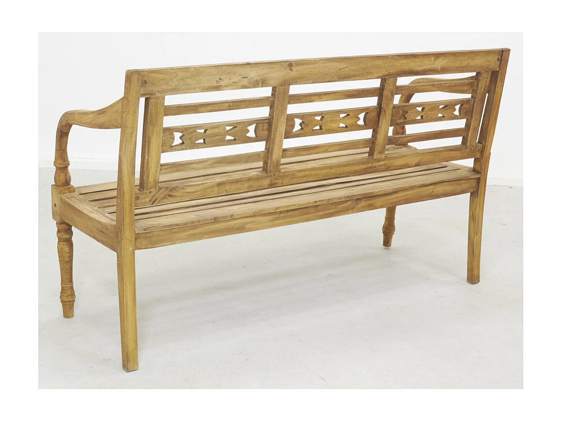 Banc 3 places en acajou naturel antique