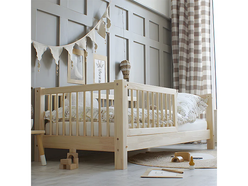 Cama 90x190 com pés de 10 cm Sybil Bois