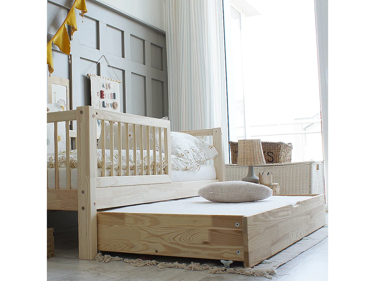 90x190 barrier bed inclusief boxspring en lade Sybil Bois