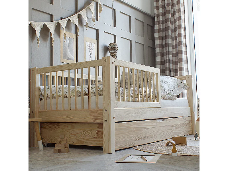 90x190 barrier bed inclusief boxspring en lade Sybil Bois