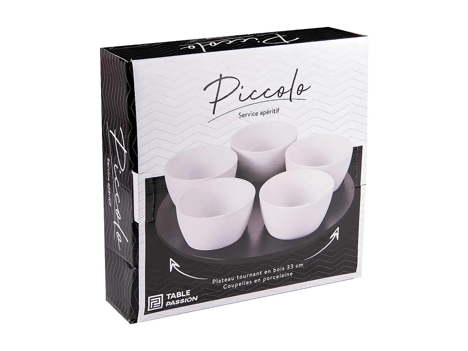 Service apéritif Piccolo 6 pièces 33 cm