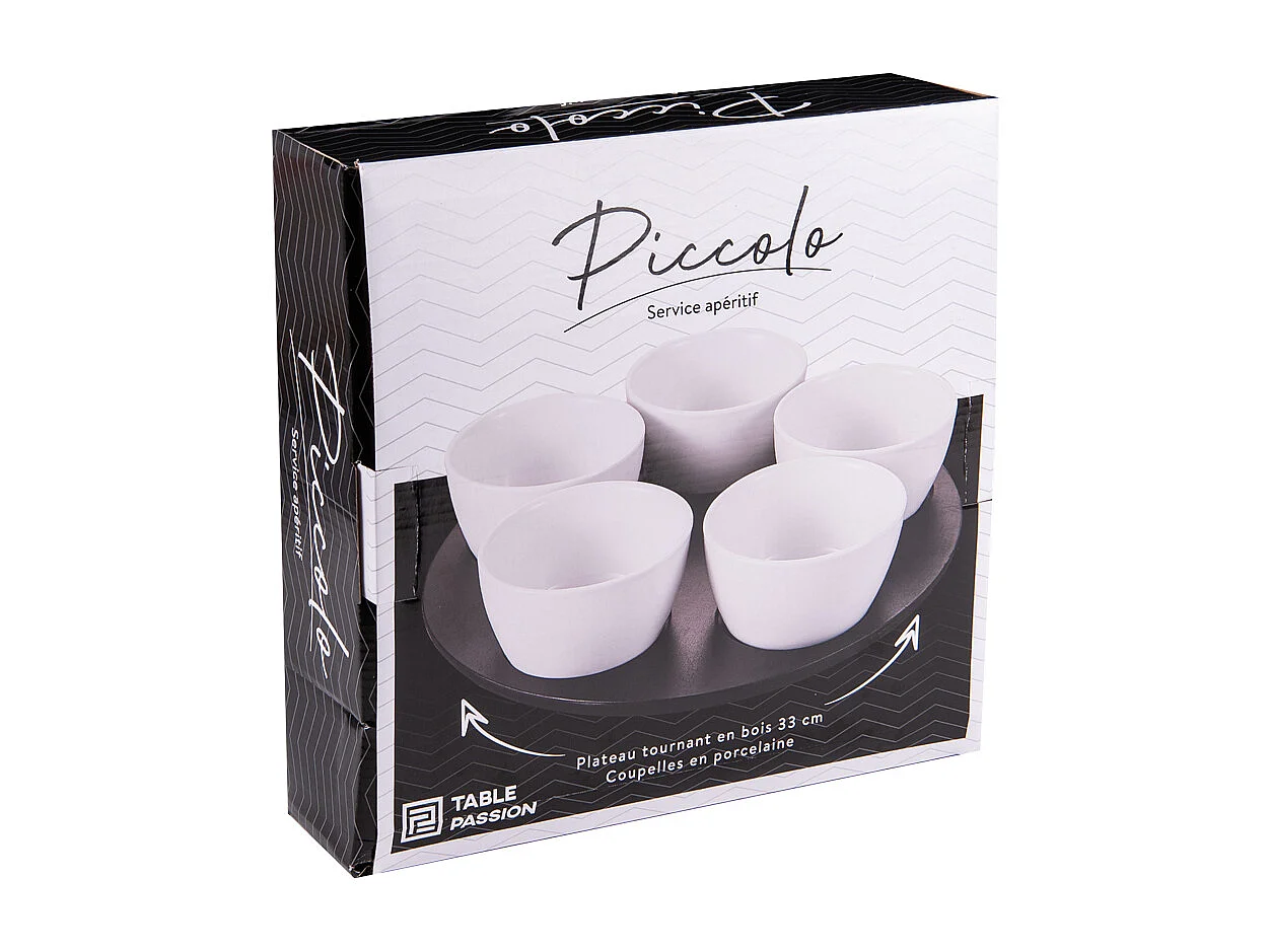 Service apéritif Piccolo 6 pièces 33 cm