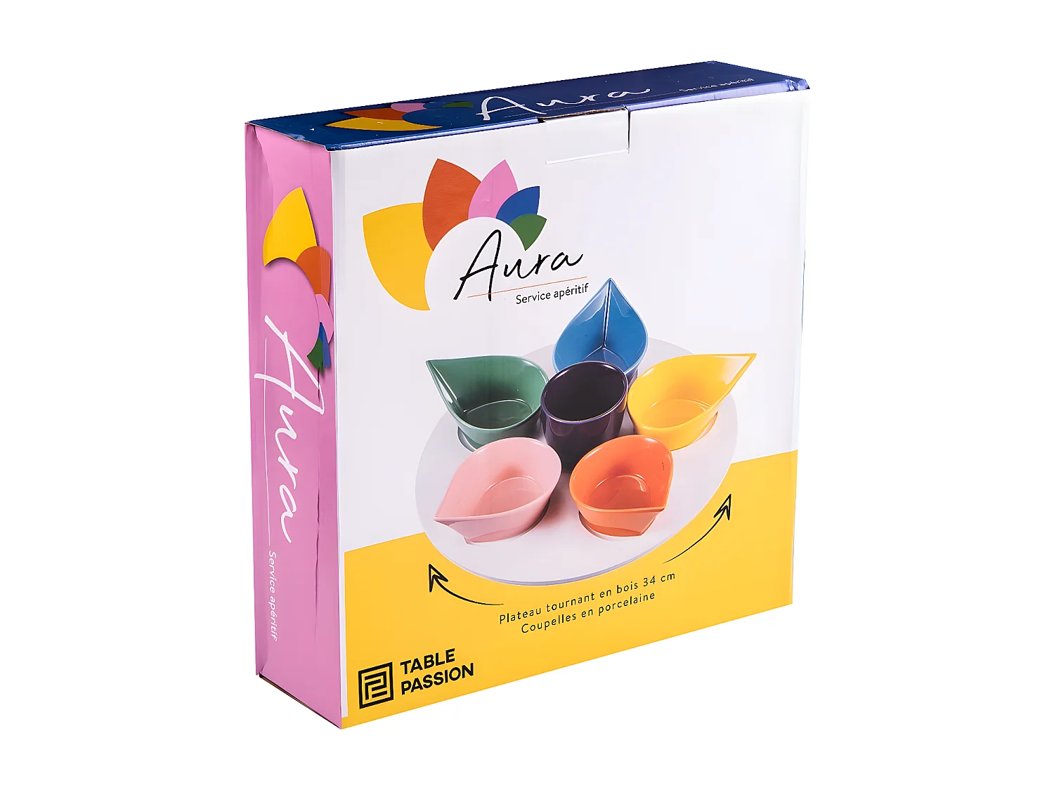 Service apéritif Aura 7 pièces 34 cm